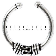 Sterling Silver Fake Piercing Ring