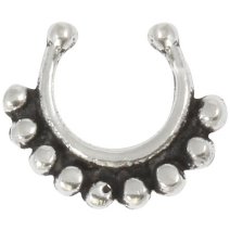 Sterling Silver Fake Septum Ring