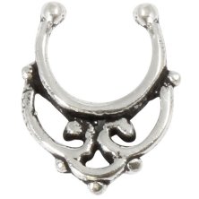 Sterling Silver Fake Septum Ring