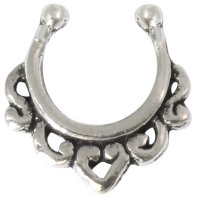 Sterling Silver Fake Septum Ring