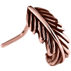 Oxidised PVD Rose Gold Feather Nose Wrap