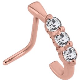 PVD Rose Gold Jewelled Nose Wrap