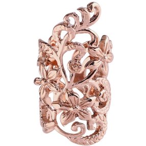 PVD Rose Gold Flower Garden Ear Cuff