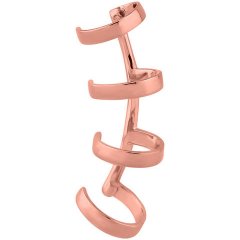 PVD Rose Gold Quad Band Ear Cuff