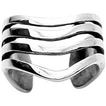 Steel Four Stripe Ear Cuff