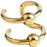 PVD Gold Double BCR Ear Cuff