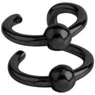 PVD Black Double BCR Ear Cuff