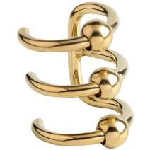 PVD Gold Triple BCR Ear Cuff