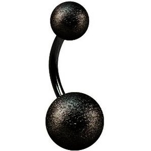 1.6mm Gauge PVD Black Banana with Unequal Shimmer Balls