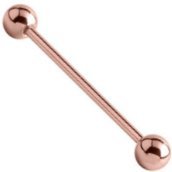 1.2mm Gauge PVD Rose Gold on Titanium Barbell