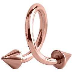 1.2mm Gauge PVD Rose Gold on Titanium Coned Spiral