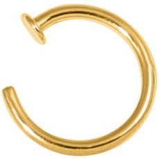 18ct Gold-Plated Open Nose Ring