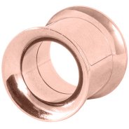 Easy Fit Double Flared PVD Rose Gold on Steel Tunnel