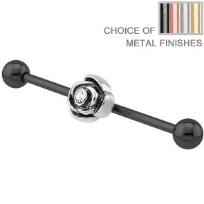Industrial Scaffold Barbell - Jewelled Vintage Rose