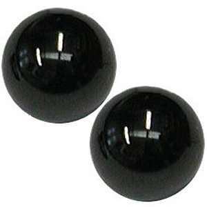 PVD Black on Steel Screw-on Balls (2-pack)
