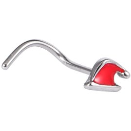 Steel Santa Hat Nose Stud