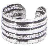 925 Sterling Silver Ear Cuff - Stripes