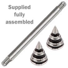 Striped Cones Steel Barbell