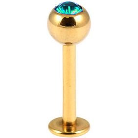 18ct Gold-Plated Jewelled Labret