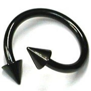 1.6mm Gauge PVD Black on Titanium Coned Spiral