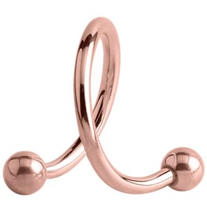 1.2mm Gauge PVD Rose Gold Spiral