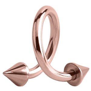 1.2mm Gauge PVD Rose Gold Coned Spiral