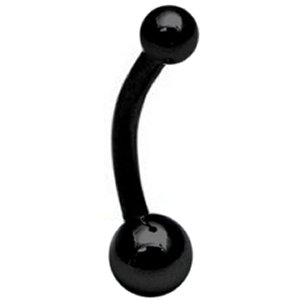 1.2mm Gauge PVD Black on Steel Banana with Unequal Balls
