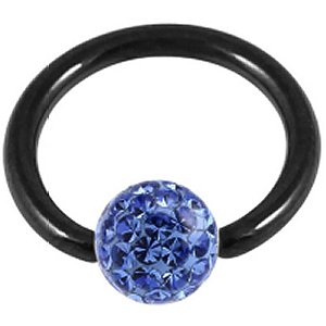 1.2mm Gauge PVD Black on Steel BCR with Smooth Glitter Ball