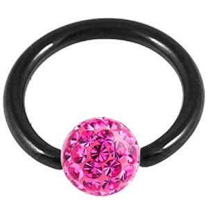 1.6mm Gauge PVD Black on Steel BCR with Smooth Glitter Ball