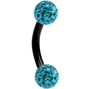 1.6mm Gauge PVD Black on Steel Smooth Glitter Balls Banana