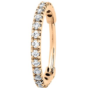 1.7mm Jewelled PVD Gold Hinged Ring