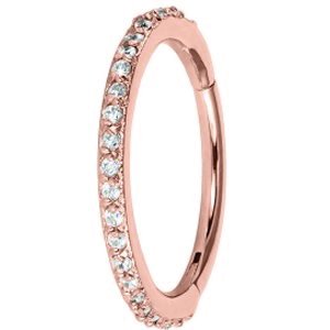 1.4mm Jewelled PVD Rose Gold Hinged Ring