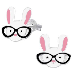 925 Sterling Silver Rabbit Ear Studs