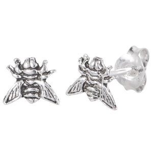 925 Sterling Silver Honey Bee Ear Studs