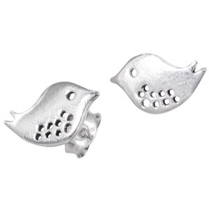 925 Sterling Silver Bird Ear Studs