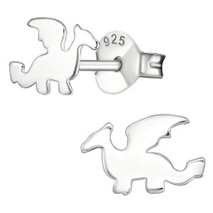 925 Sterling Silver Dragon Ear Studs