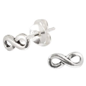 925 Sterling Silver Infinity Ear Studs