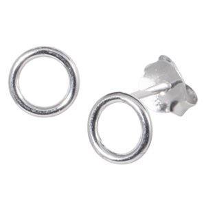 925 Sterling Silver Circle Ear Studs