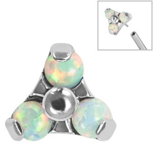 Threadless Titanium Opal Trinity Attachment