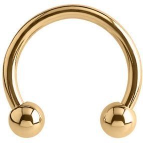 1.6mm Gauge PVD Gold on Steel Circular Barbell