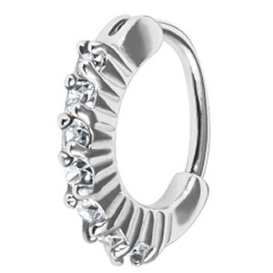 0.8mm Gauge Steel Jewelled Hinged Ring