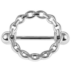 Round Solid Chain Steel Nipple Shield