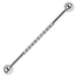 Inline Jewels Titanium Industrial Scaffold Barbell