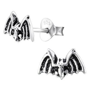 925 Sterling Silver Bat Ear Studs