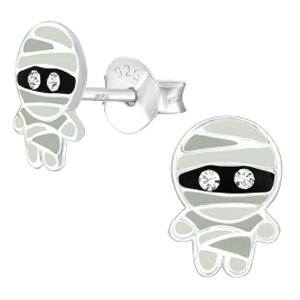 925 Sterling Silver Mummy Ear Studs