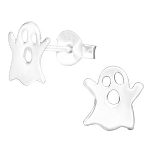 925 Sterling Silver Ghost Ear Studs