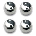 1.6mm x 6mm Screw-On Yin Yang Balls (4-Pack)