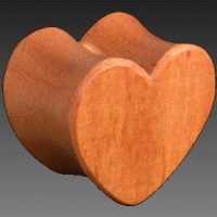 Sawo Wood Heart Plug