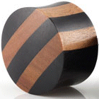 Stripe Jack Wood & Areng Wood Plug