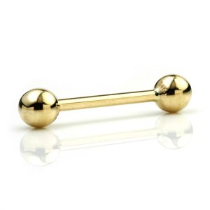 1.6mm Gauge 9ct Gold Barbell